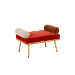 Hot Ottoman Rue Du Louvre Tissupar Jose Levy / 78 X 52 Cm - Exclusivite Made In Design - Unisexe Poufs