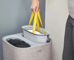 Fashion Panier A Linge Tota Plastique/ 60 Litres - 2 Bacs Avec Sacs Transportables - Unisexe Accessoires Salle De Bains