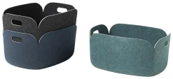 Fashion Panier Restore Tissu Bleu / 35 X 48 Cm - Feutre 100% Recycle - Unisexe Accessoires Bureau