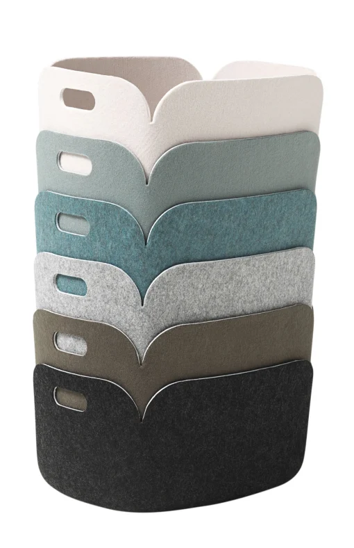 Fashion Panier Restore Tissu Bleu / 35 X 48 Cm - Feutre 100% Recycle - Unisexe Accessoires Bureau