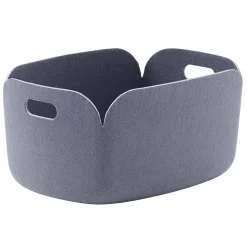 Flash Sale Panier Restore Tissu Bleu Gris / 35 X 48 Cm - Feutre 100% Recycle - Unisexe Accessoires Bureau