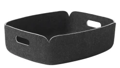 Flash Sale Panier Restore Tissu Noir / 31 X 40 Cm - Feutre 100% Recycle - Unisexe Accessoires Bureau