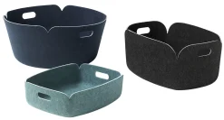 Flash Sale Panier Restore Tissu Noir / 31 X 40 Cm - Feutre 100% Recycle - Unisexe Accessoires Bureau