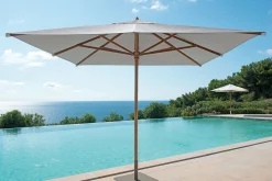 Sale Parasol Classic Tissu Bois Blanc / 300 X 300 Cm - Bois - Unisexe Parasols
