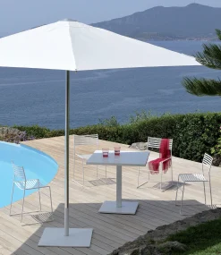 Best Parasol Shade Metal Tissu / Pied Central - 300 X 300 Cm - Unisexe Parasols