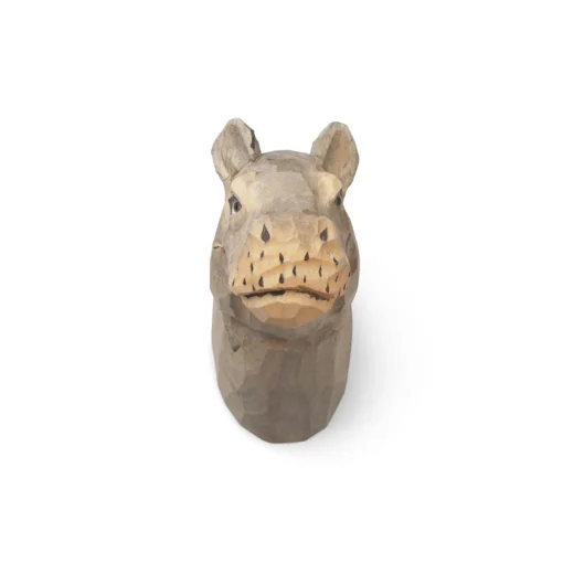 Sale Patere Animal Bois / Hippo - Sculpte Main - Unisexe Portemanteaux Patères Portants