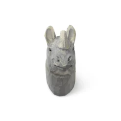 New Patere Animal Bois / Rhino -Sculpte Main - Unisexe Portemanteaux Patères Portants