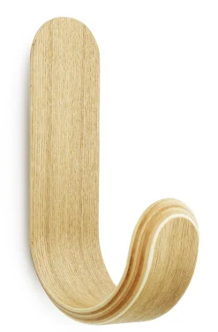Flash Sale Patere Curve Bois Naturel / H 17,7 Cm - Unisexe Portemanteaux Patères Portants