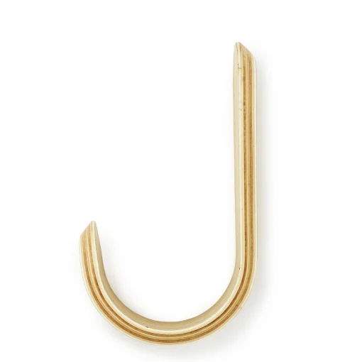 Flash Sale Patere Curve Bois Naturel / H 17,7 Cm - Unisexe Portemanteaux Patères Portants