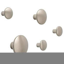 Best Sale Patere The Dots Metal Metal Marron / O 5 Cm - Unisexe Portemanteaux Patères Portants