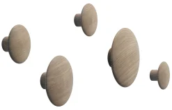 Online Patere The Dots Wood Bois Naturel / Set De 5 - Unisexe Portemanteaux Patères Portants