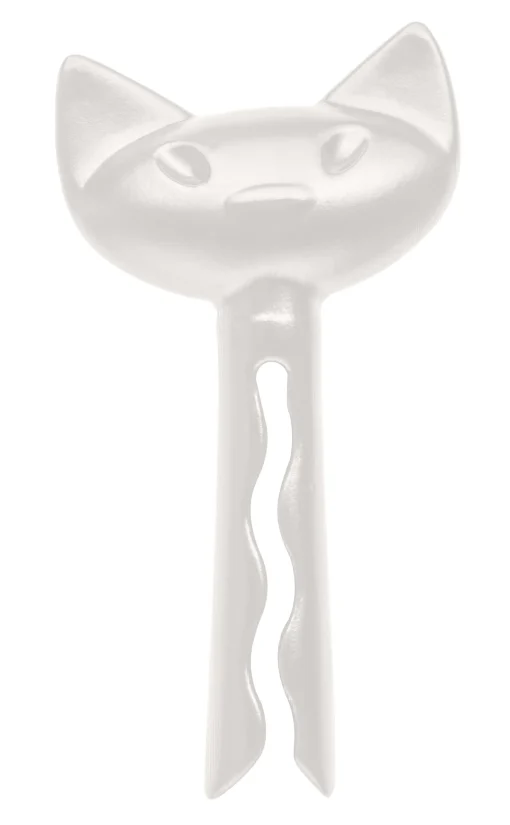 New Pince A Sachet Miaou Plastique Blanc Noir / Set De 2 - Unisexe Nettoyage Et Rangement