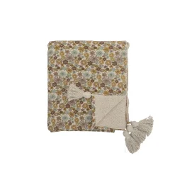 New Plaid Amilly Tissu/ 160 X 130 Cm - Coton Recycle - Unisexe Linge De Lit