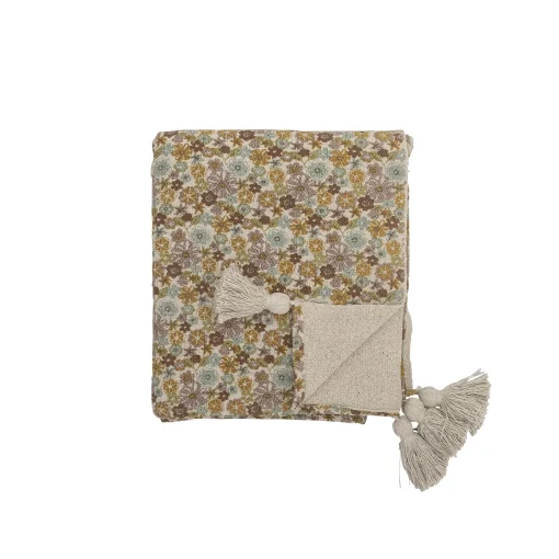 New Plaid Amilly Tissu/ 160 X 130 Cm - Coton Recycle - Unisexe Linge De Lit