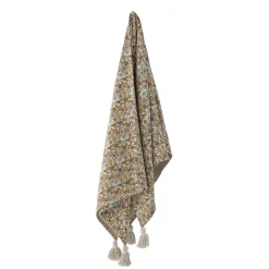 New Plaid Amilly Tissu/ 160 X 130 Cm - Coton Recycle - Unisexe Linge De Lit