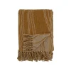 Shop Plaid Ginna Tissu Jaune / 160 X 130 Cm - Coton Recycle - Unisexe Linge De Lit