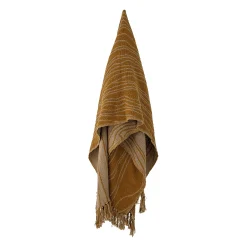 Shop Plaid Ginna Tissu Jaune / 160 X 130 Cm - Coton Recycle - Unisexe Linge De Lit