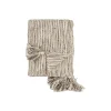 Cheap Plaid Giovanna Tissu Beige / 150 X 125 Cm - Coton & Laine - Unisexe Linge De Lit