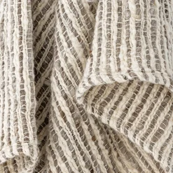 Cheap Plaid Giovanna Tissu Beige / 150 X 125 Cm - Coton & Laine - Unisexe Linge De Lit