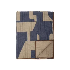 Cheap Plaid Roosi Tissu Bleu / 150 X 130 Cm - Coton Matelasse - Unisexe Linge De Lit