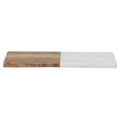 Flash Sale Planche À Découper Gya Pierre Blanc Bois Naturel / 38 X 20,5 Cm - Bois & Marbre - Unisexe Couteaux Et Planches À Découper