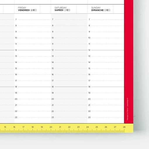 Sale Planificateur Hebdomadaire Assitant Week Papier / 52 Feuilles Pour 1 An D'Orga - 30 X 21 Cm - Unisexe Accessoires Bureau