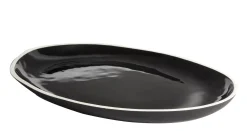 Cheap Plat Sicilia Ceramique Noir / 43 X 32 Cm - Unisexe Saladiers Coupes Et Bols