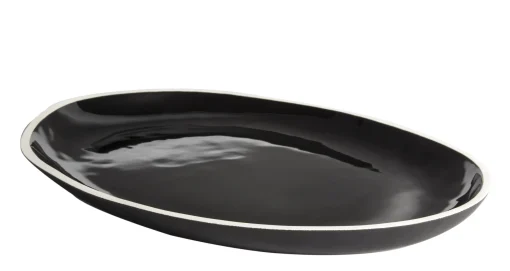 Cheap Plat Sicilia Ceramique Noir / 43 X 32 Cm - Unisexe Saladiers Coupes Et Bols