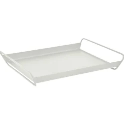 Outlet Plateau Alto Metal Gris / Acier - 53 X 38,5 Cm - Unisexe Terrasses Et Balcons