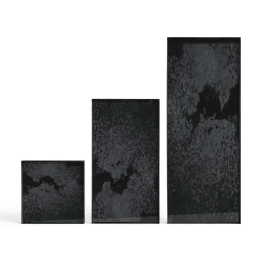 Outlet Plateau Charcoal Mirror Verre Noir / Vide-Poche - 31 X 17 Cm - Metal & Verre - Unisexe Plateaux Et Plats De Service
