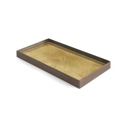 Flash Sale Plateau Gold Leaf Verre Or / Vide-Poche - 31 X 17 Cm - Metal & Verre - Unisexe Plateaux Et Plats De Service
