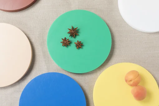 New Plateau Re-Circles Plastique/ Set De 3 - Polyethylene Recycle / Edition Limitee - Unisexe Couteaux Et Planches À Découper