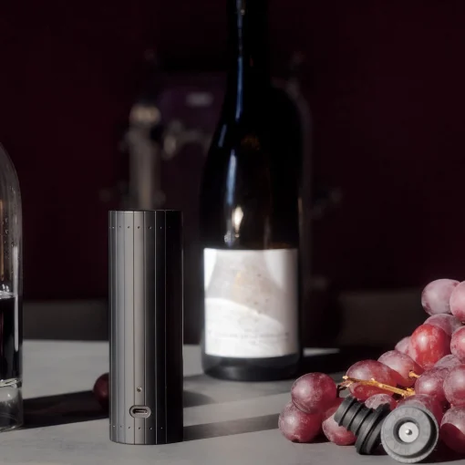 Cheap Pompe A Vide D'Air Electrique Gard'Vin On/Off Power Metal / + 3 Bouchons - Recharge Usb - Unisexe Autour Du Vin