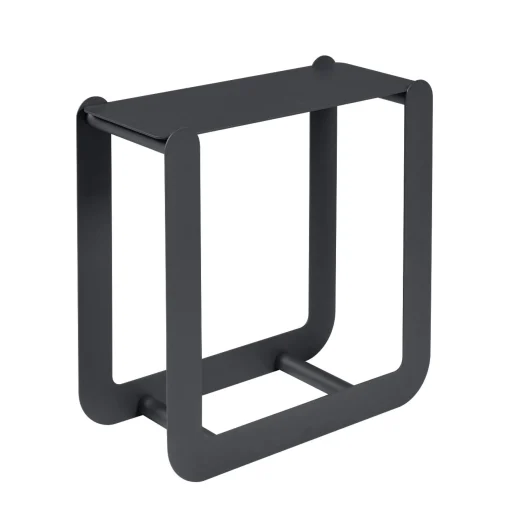 Best Sale Porte-Buches Nevado Metal Noir / Tabouret - L 60 X H 60 Cm - Unisexe Déco Et Accessoires De Jardin