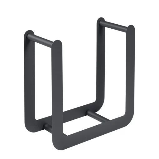 Best Sale Porte-Buches Nevado Metal Noir / Tabouret - L 60 X H 60 Cm - Unisexe Déco Et Accessoires De Jardin