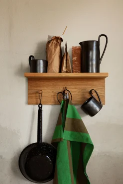 Cheap Portemanteau Mural Place Small Bois Naturel / Etagere - L 105 Cm - Unisexe Portemanteaux Patères Portants