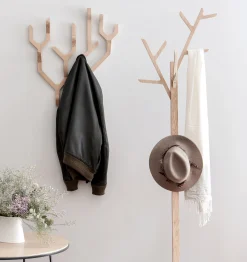 Cheap Portemanteau Sur Pied Ambroise Bois Naturel / H 158 Cm - Chene - Unisexe Portemanteaux Patères Portants