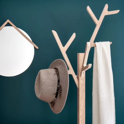 Cheap Portemanteau Sur Pied Ambroise Bois Naturel / H 158 Cm - Chene - Unisexe Portemanteaux Patères Portants