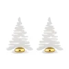 Online Porte-Nom Barkplace Tree Metal Blanc / Set De 2 Sapins En Acier - H 8 Cm - Unisexe Accessoires Cuisine
