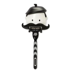 Fashion Porte-Rasoir Mr Razor Plastique Blanc Noir / Avec Ventouse - Unisexe Accessoires Salle De Bains