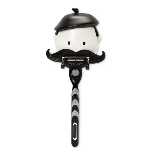 Fashion Porte-Rasoir Mr Razor Plastique Blanc Noir / Avec Ventouse - Unisexe Accessoires Salle De Bains