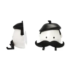Fashion Porte-Rasoir Mr Razor Plastique Blanc Noir / Avec Ventouse - Unisexe Accessoires Salle De Bains
