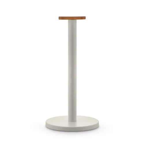 Sale Porte-Rouleau Essuie-Tout Mattina Metal Gris / Acier & Bambou - Unisexe Nettoyage Et Rangement