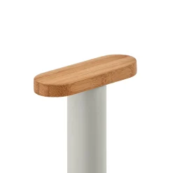 Sale Porte-Rouleau Essuie-Tout Mattina Metal Gris / Acier & Bambou - Unisexe Nettoyage Et Rangement
