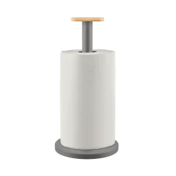 Cheap Porte-Rouleau Essuie-Tout Mattina Metal Gris / Acier & Bambou - Unisexe Nettoyage Et Rangement