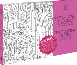 Fashion Poster A Colorier Papier Blanc Noir / 100 X 70 Cm - Unisexe Jeux Et Loisirs