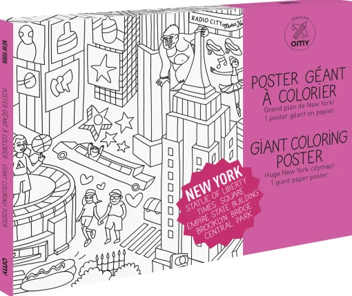 Fashion Poster A Colorier Papier Blanc Noir / 100 X 70 Cm - Unisexe Jeux Et Loisirs