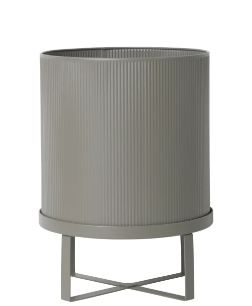 Discount Pot De Fleurs Bau Large Metal Gris / O 28 Cm - Metal - Unisexe Pots Et Plantes