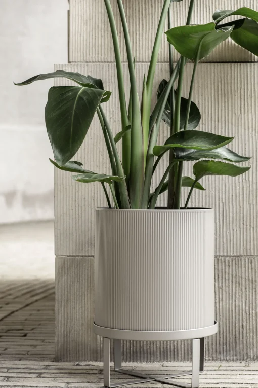 Discount Pot De Fleurs Bau Large Metal Gris / O 28 Cm - Metal - Unisexe Pots Et Plantes