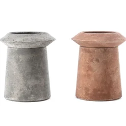 Cheap Pot De Fleurs Bulbi Crocus Pierre Rouge Marron / Beton / O 73 X H 27 Cm - Unisexe Pots Et Plantes